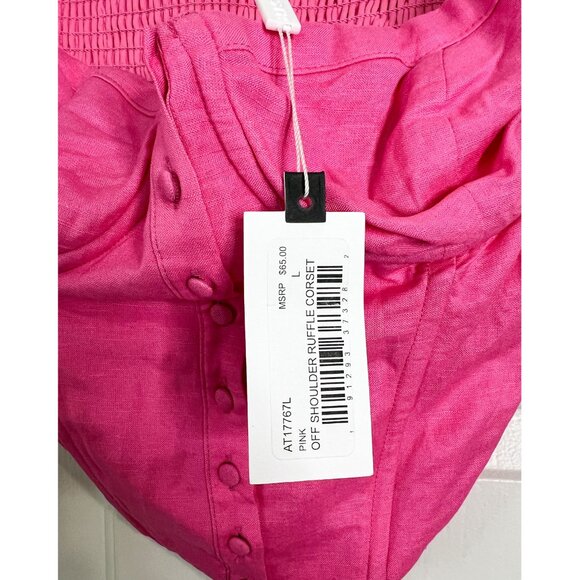 ASTR Off Shoulder Ruffle Corset Top - Picture 3 of 5